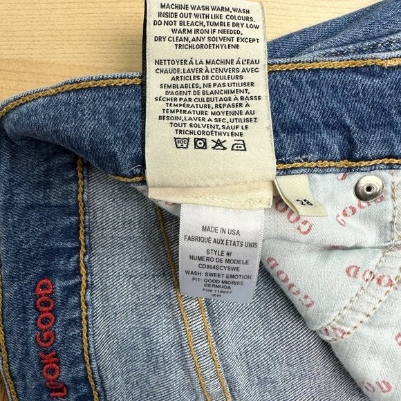 AO.LA Good Midrise Bermuda Jean Shorts, Size 28 - Picture 6 of 9